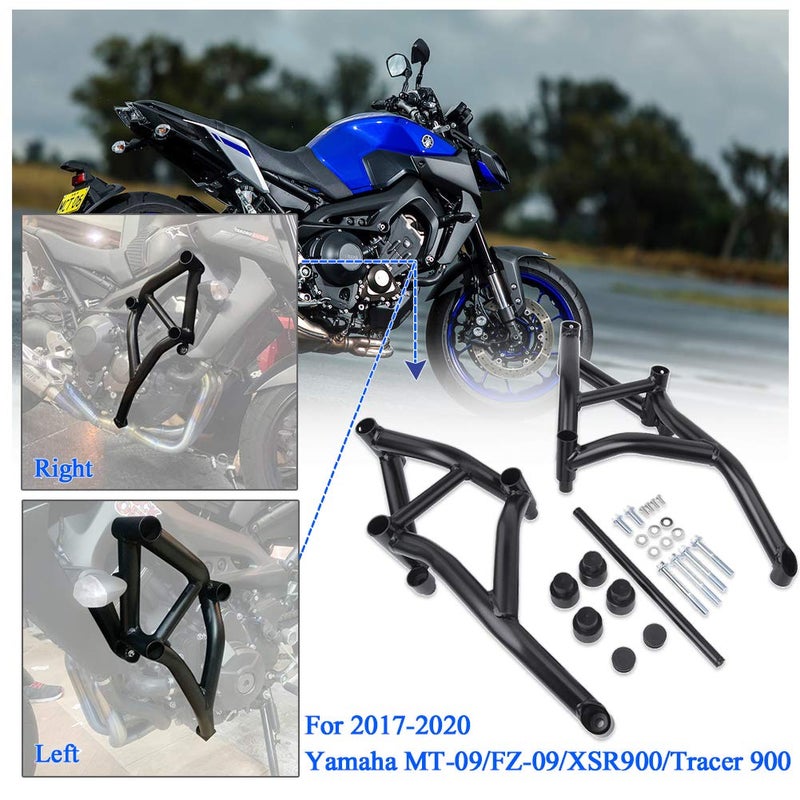 FATExpress Motorcycle Steel Highway Engine Guard Crash Bar Crashbar Frame Falling Protector for Ya.maha MT FZ 09 FZ-09 MT-09 Tracer 900 MT09 FZ09 FJ-09 XSR900 2016 2017 2018 2019 2020 Accessories - Image 2